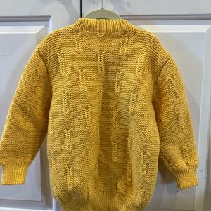 Kids Yellow Knit Sweater Top
